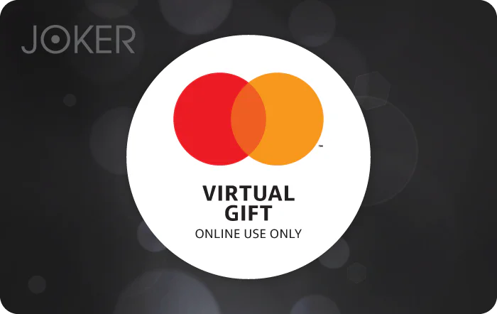 An image of the Virtual Joker Prepaid Mastercard Black for Canada.