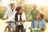 kids on bicycle with parents