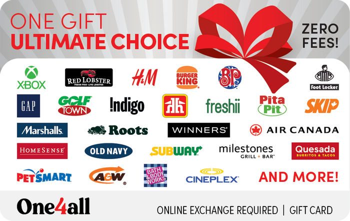 An image of the One4all Ultimate virtual gift card for Canada.
